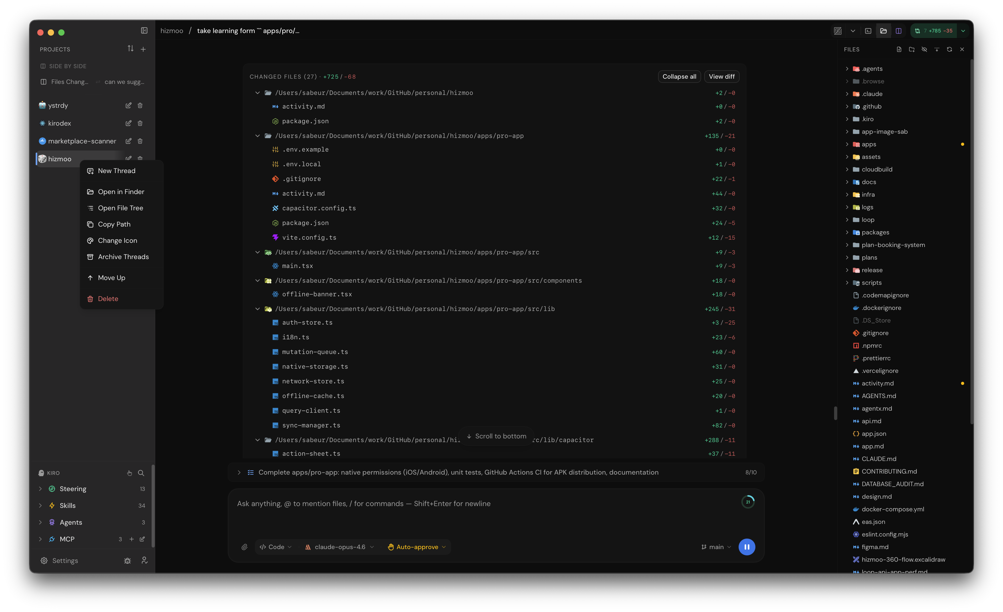 Kirodex light mode
